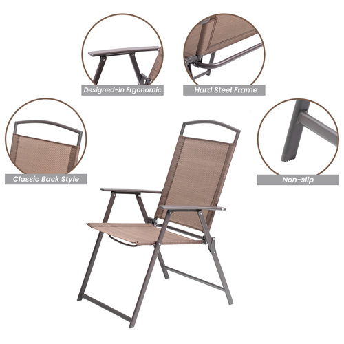Latitude Run® Spooner Folding Patio Dining Chair & Reviews Wayfair